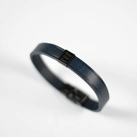 Leather Bracelet | Two Names and Infinity