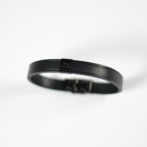 Leather Bracelet | Name and Date