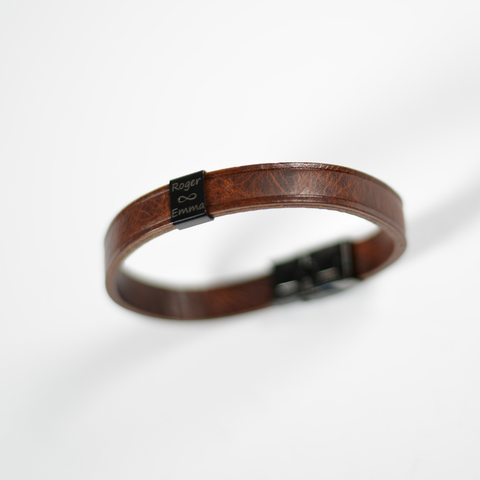 Leather Bracelet | Two Names and Infinity