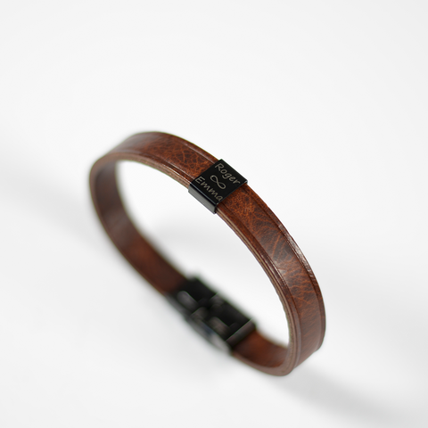 Leather Bracelet | Two Names and Infinity